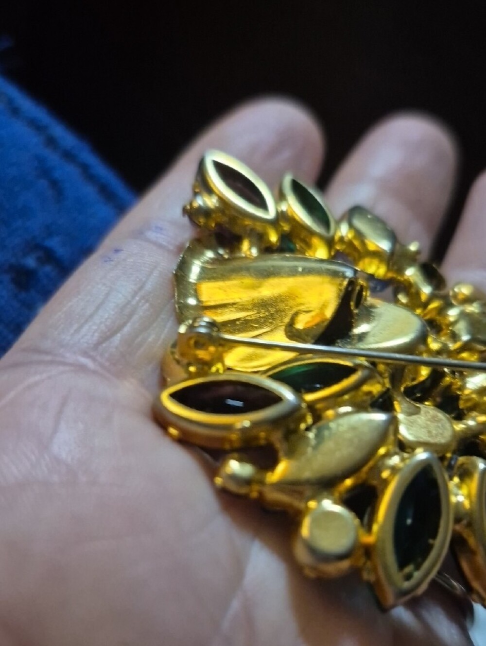 Juliana Style Vintage Crystal Floral Brooch - Picture 6 of 7